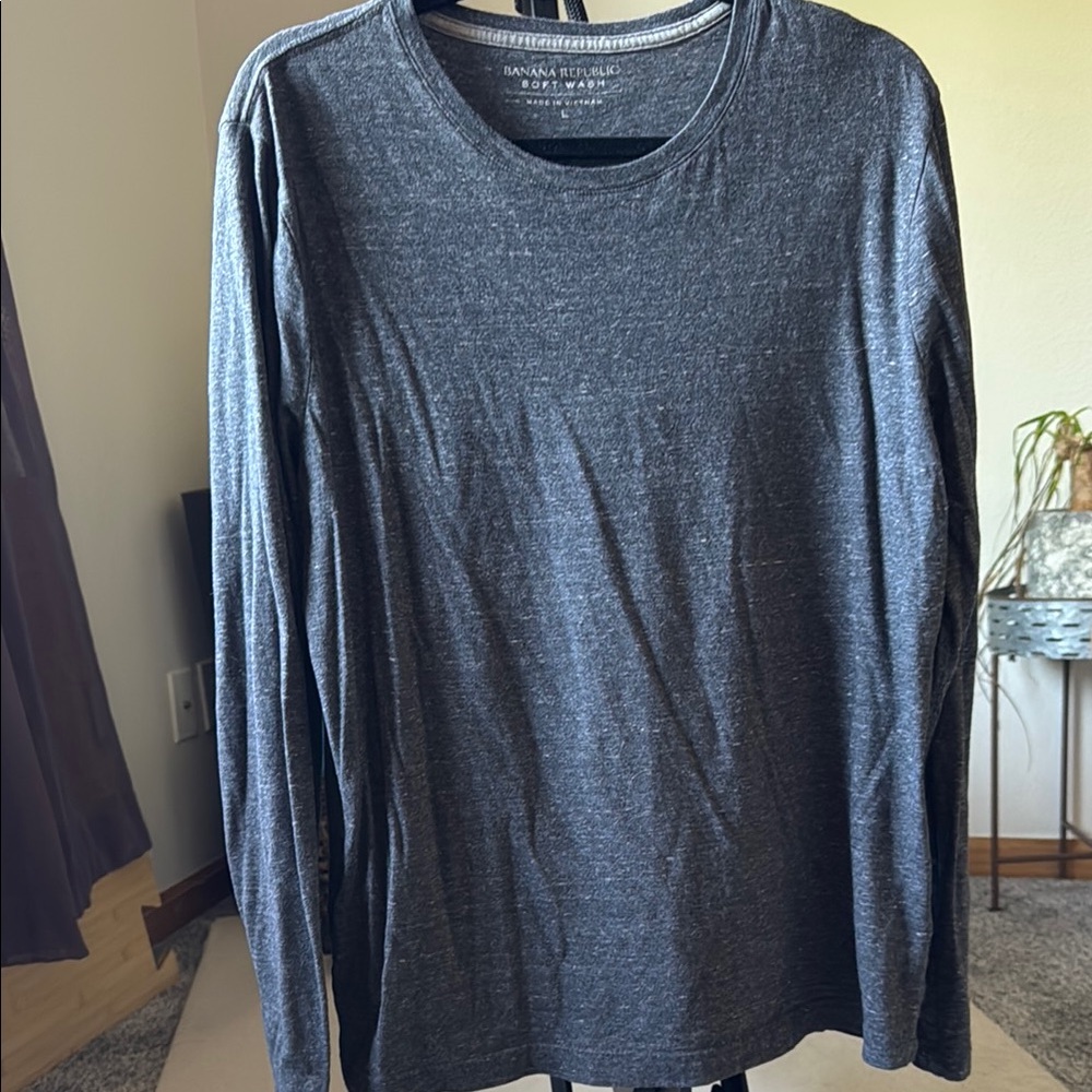Banana Republic  Gray Long Sleeve 100% Cotton